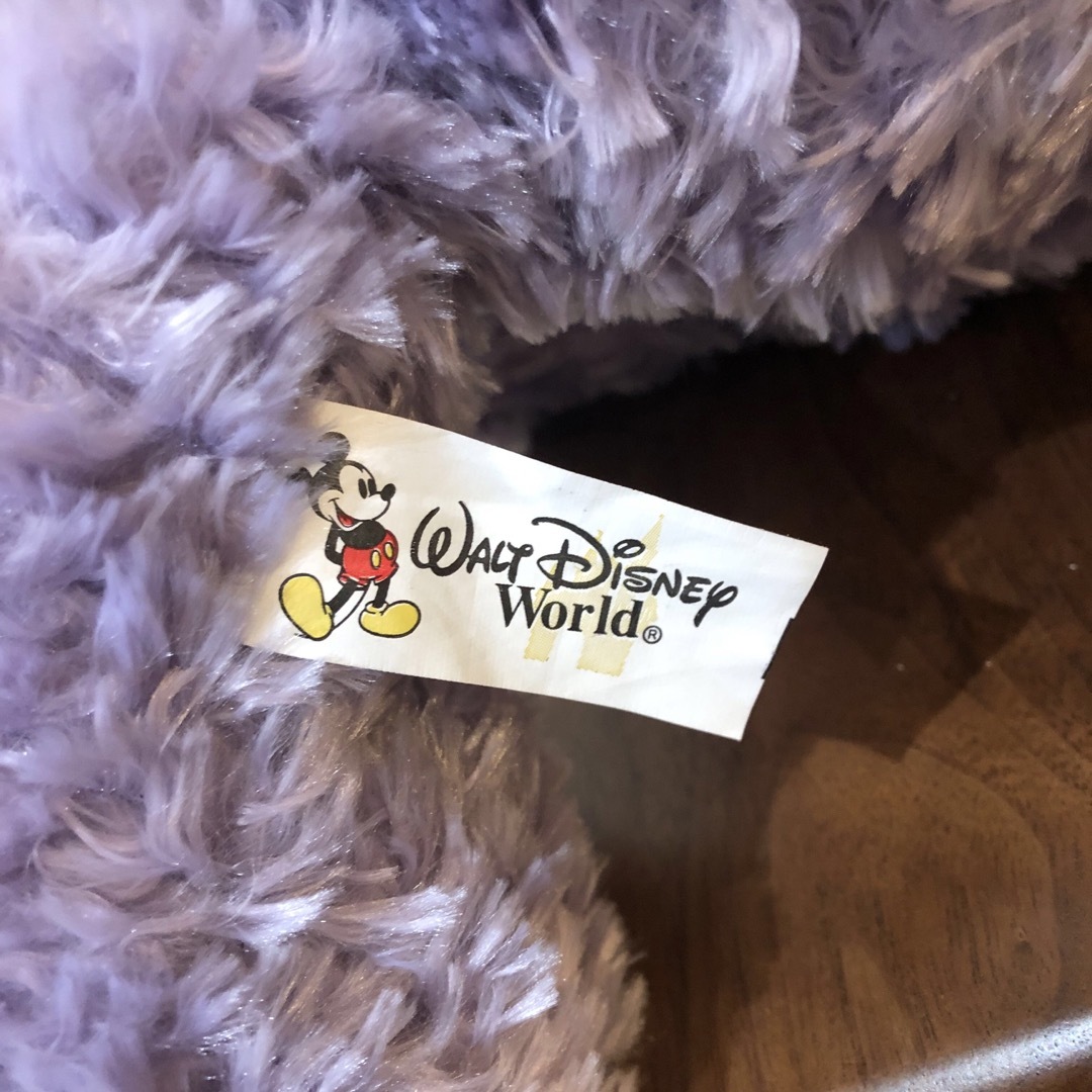 値下げ　WDW ディズニーベア　パープル　ダッフィー 初期　白タグ エンタメ/ホビーのおもちゃ/ぬいぐるみ(ぬいぐるみ)の商品写真