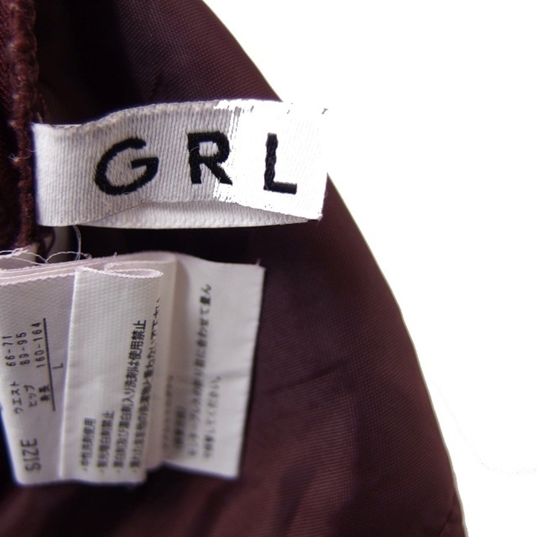 GRL(グレイル)のグレイル GRL センタープレス パンツ スラックス セミワイド 無地 L レディースのパンツ(その他)の商品写真
