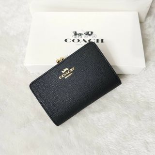 コーチ(COACH)のCOACHアウトレット二つ折り財布ブラック(財布)