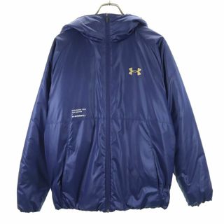 アンダーアーマー(UNDER ARMOUR)のアンダーアーマー 中綿ジャケット M ネイビー UNDER ARMOUR 裏トリコット メンズ 古着 【240127】(ダウンジャケット)