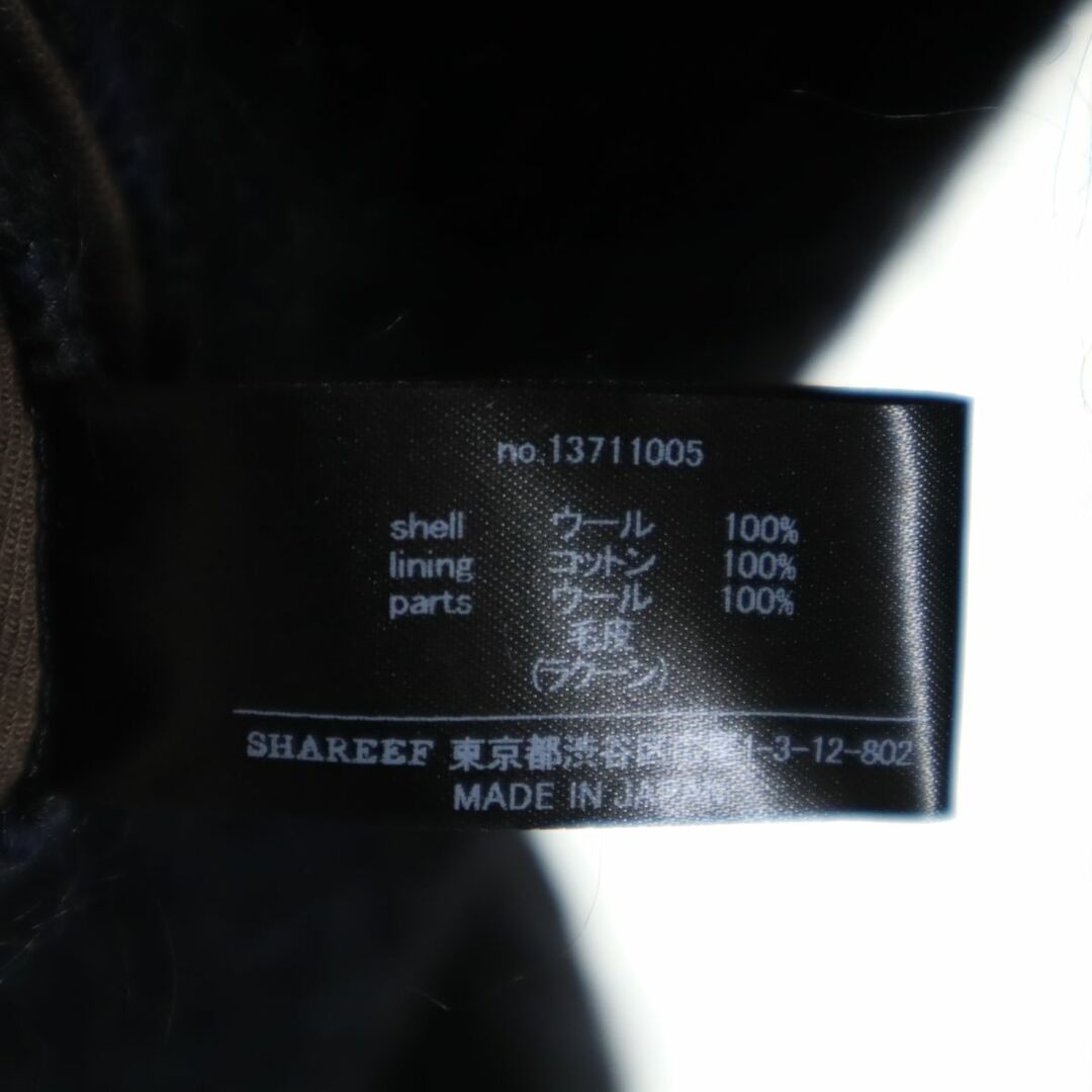SHAREEF(シャリーフ)のシャリーフ 日本製 ウールコート 2 ネイビー SHAREEF ファー フード メンズ 古着 【240127】 メンズのジャケット/アウター(その他)の商品写真