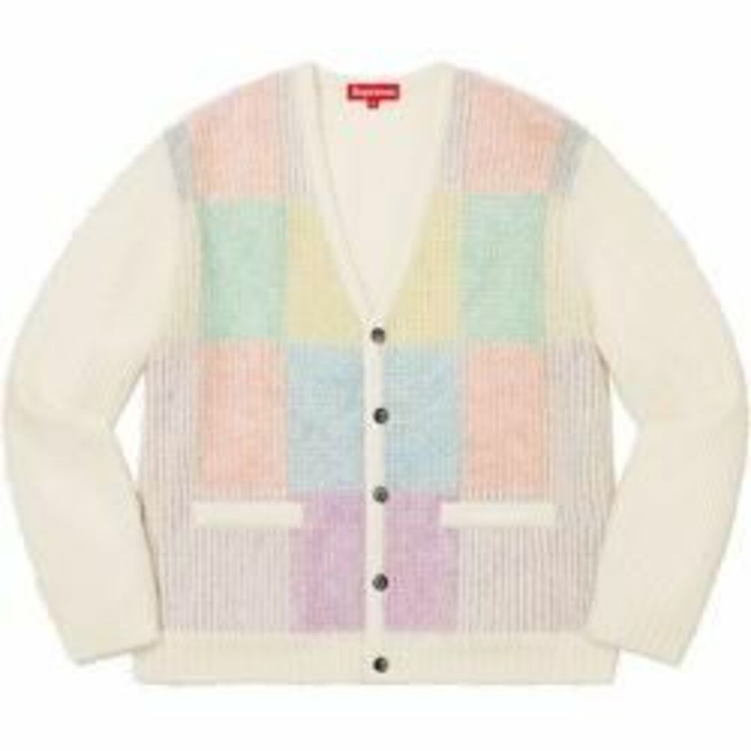 Supreme(シュプリーム)のSupreme Brushed Grid Cardigan White L メンズのトップス(カーディガン)の商品写真