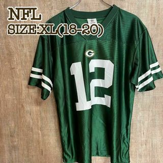 NFL グリーンベイ・パッカーズ　ゲームシャツ　グリーン　XL(18-20)(Tシャツ/カットソー)