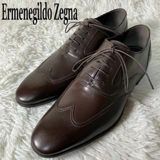 エルメネジルドゼニア(Ermenegildo Zegna)の極美品 イタリア製 エルメネジルドゼニア ウイングチップ 革靴 7 1/2(ドレス/ビジネス)