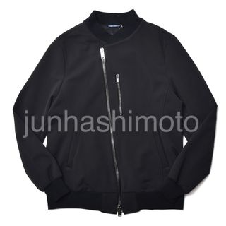 ジュンハシモト／junhashimoto ブルゾン ジャケット JKT アウター メンズ 男性 男性用レザー 革 本革 ブラック 黒  LET012 GOT02 LINE RIB JERSEY リブメンズ