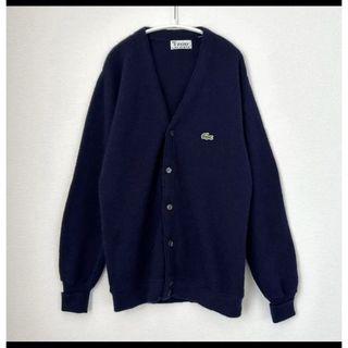 ラコステ(LACOSTE)のIZOD LACOSTE  アクリルカーディガン ネイビー(カーディガン)