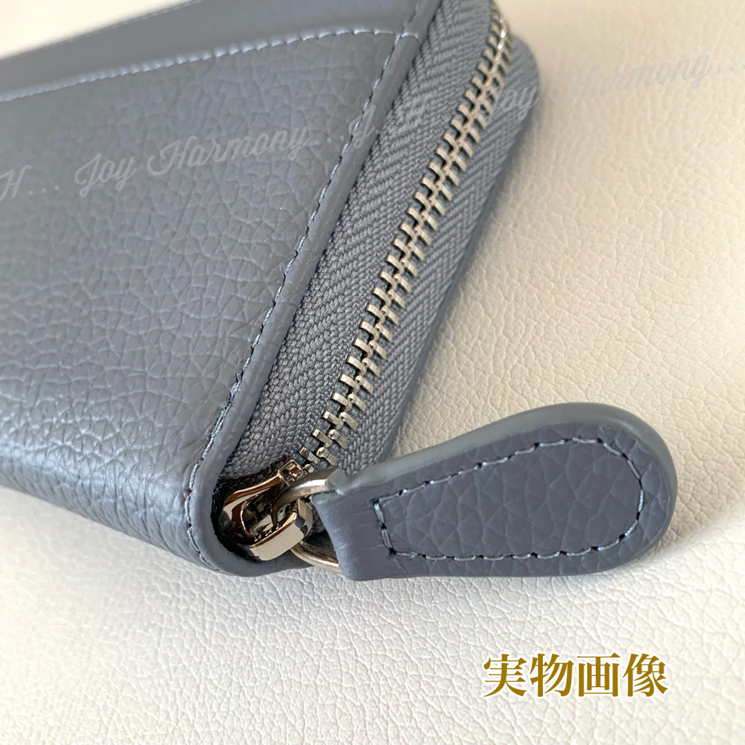 長財布 本革 財布 レディース レザー ウォレット 革 ライトブルー 新品 レディースのファッション小物(財布)の商品写真