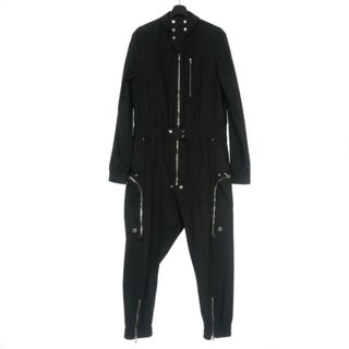 リックオウエンス(Rick Owens)のリックオウエンス 20SS マルチジップ カーゴジャンプスーツ 44 ブラック(サロペット/オーバーオール)