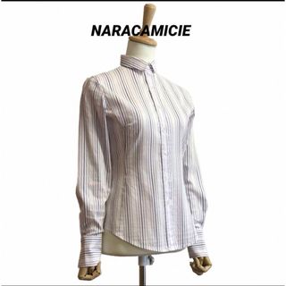 ナラカミーチェ(NARACAMICIE)のNARACAMICIE サテンストライプ シャツ(シャツ/ブラウス(長袖/七分))