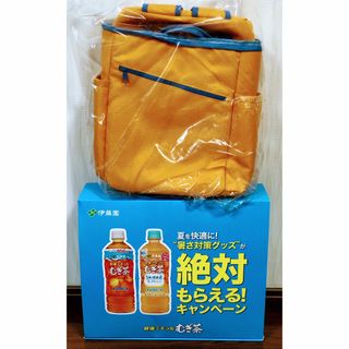 イトウエン(伊藤園)の【新品未使用品】背中ひんやり！理想の保冷リュック　健康ミネラルむぎ茶　防災グッズ(防災関連グッズ)