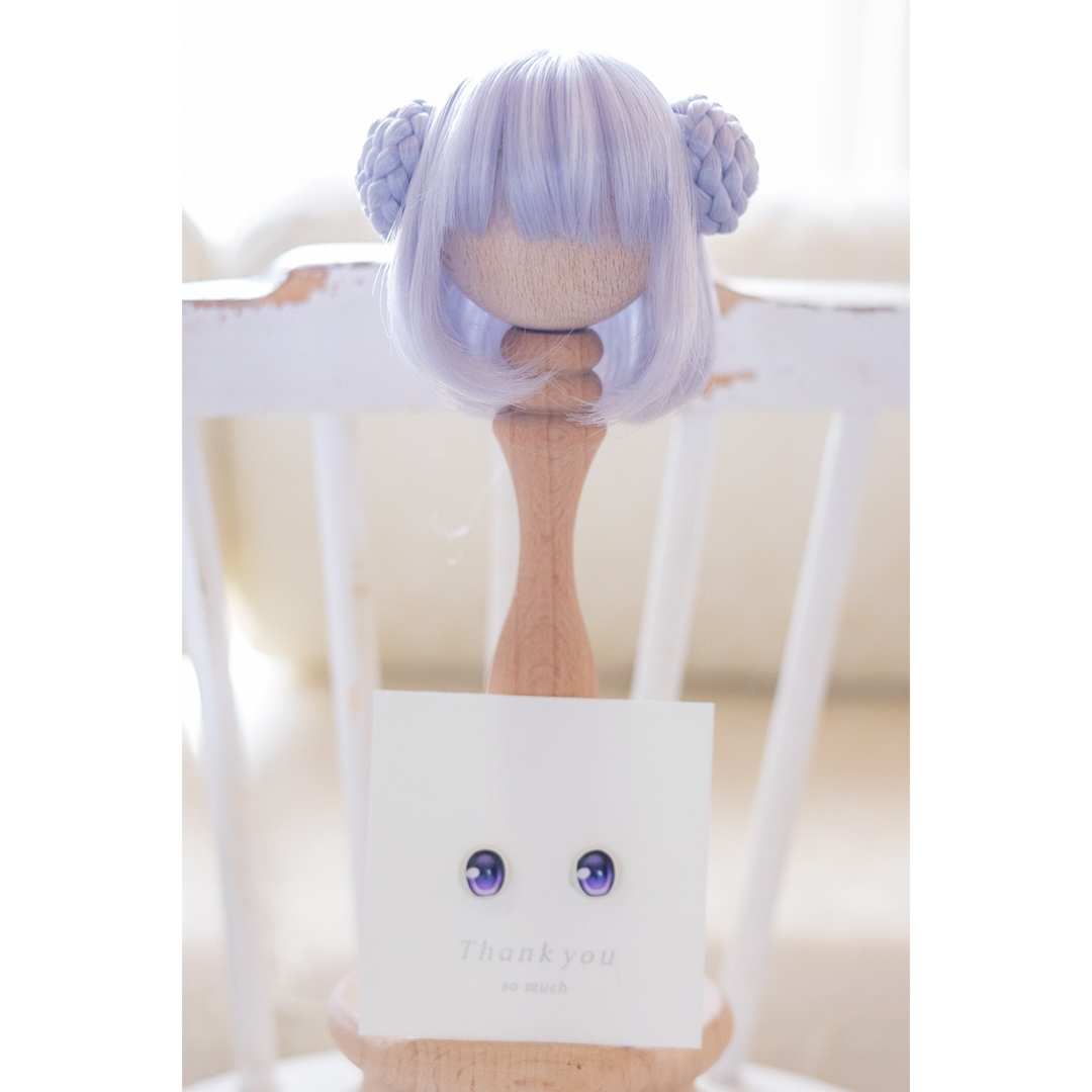 5インチウィッグ＆アイセット【1】 ハンドメイドのぬいぐるみ/人形(その他)の商品写真