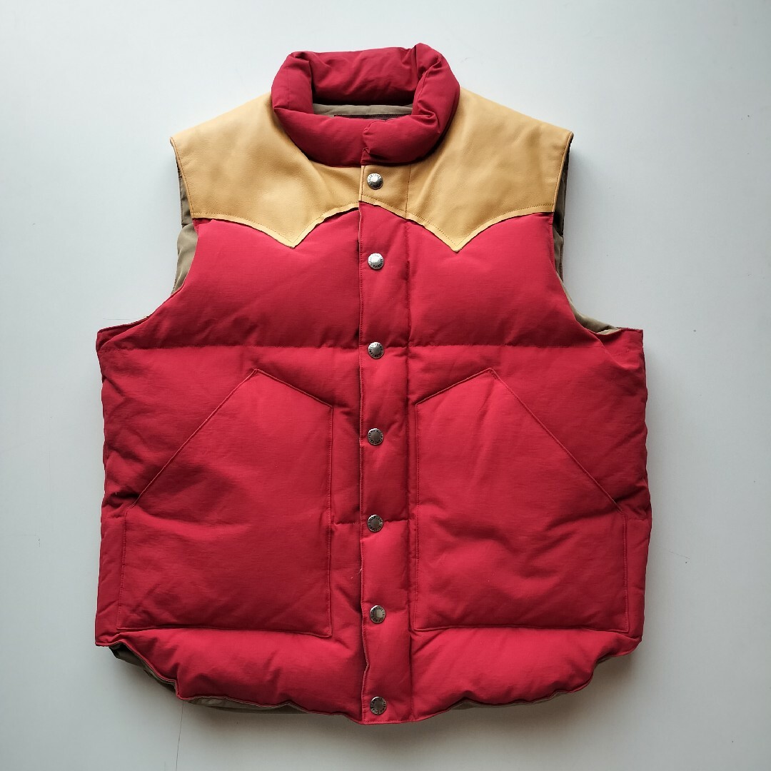 SUGARCANE☆レザーヨークダウンベスト☆USED☆M☆東洋 SUGARCANE☆レザーヨークダウンベスト☆USED☆M☆東洋