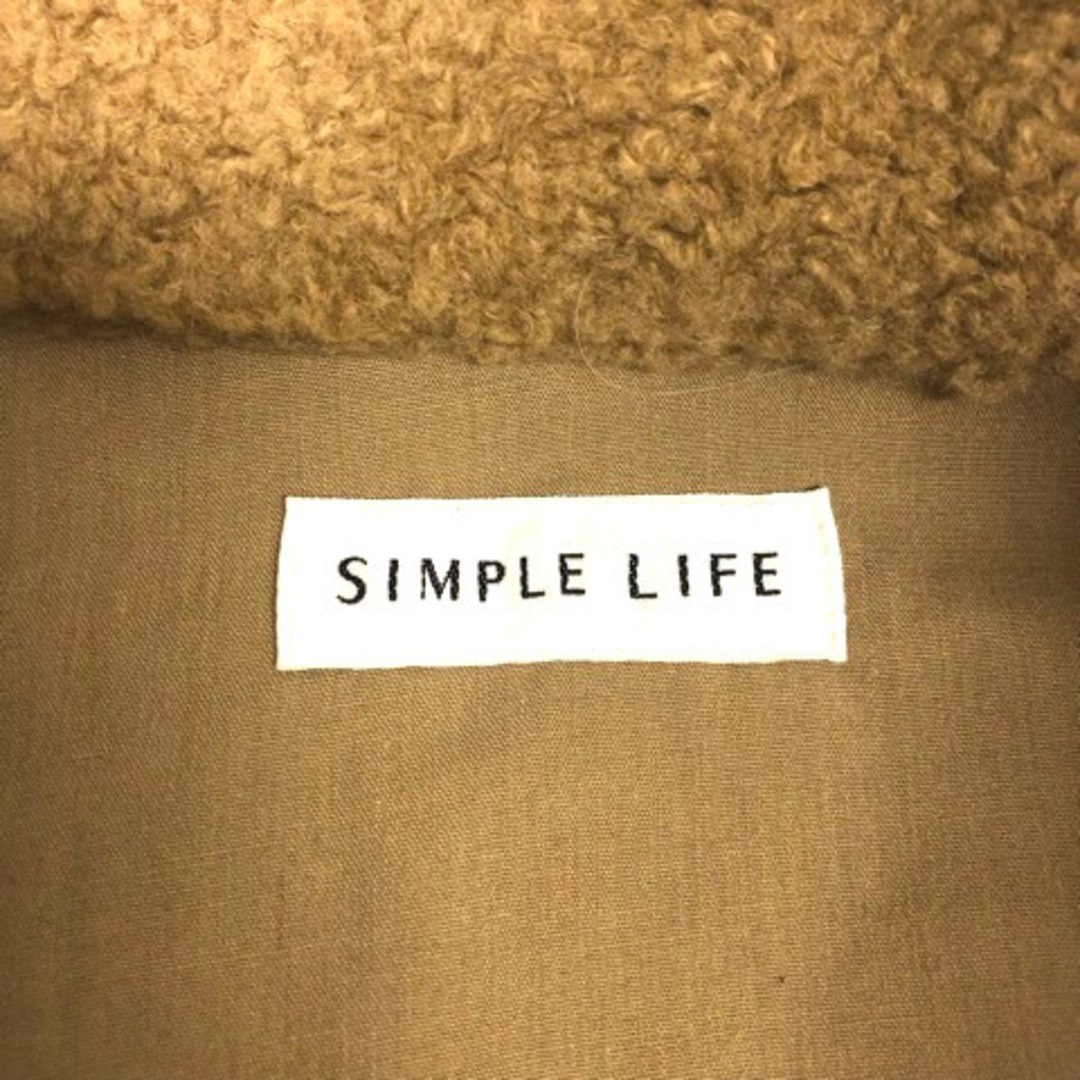 other(アザー)のSIMPLE LIFE ジャケット ボア ウール混 長袖 L ベージュ ※MZ レディースのジャケット/アウター(ブルゾン)の商品写真