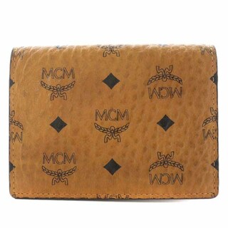エムシーエム(MCM)のMCM CLAUS CARD CASE IN VISETOS カードケース 茶(名刺入れ/定期入れ)