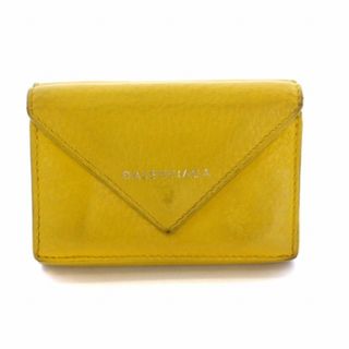 バレンシアガ(Balenciaga)のバレンシアガ ペーパーウォレット 三つ折り財布 レザー 黄色 391446(財布)