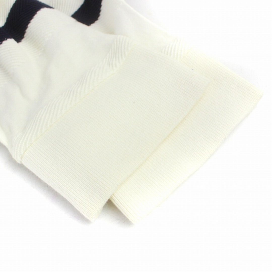 LACOSTE(ラコステ)のLACOSTE ラガーボーダー ポロシャツ カットソー 長袖 5 L 白 紺 メンズのトップス(ポロシャツ)の商品写真