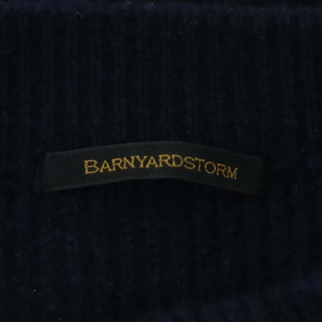 BARNYARDSTORM(バンヤードストーム)のバンヤードストーム アシメ フリル ニット セーター 長袖 0 紺 ネイビー レディースのトップス(ニット/セーター)の商品写真