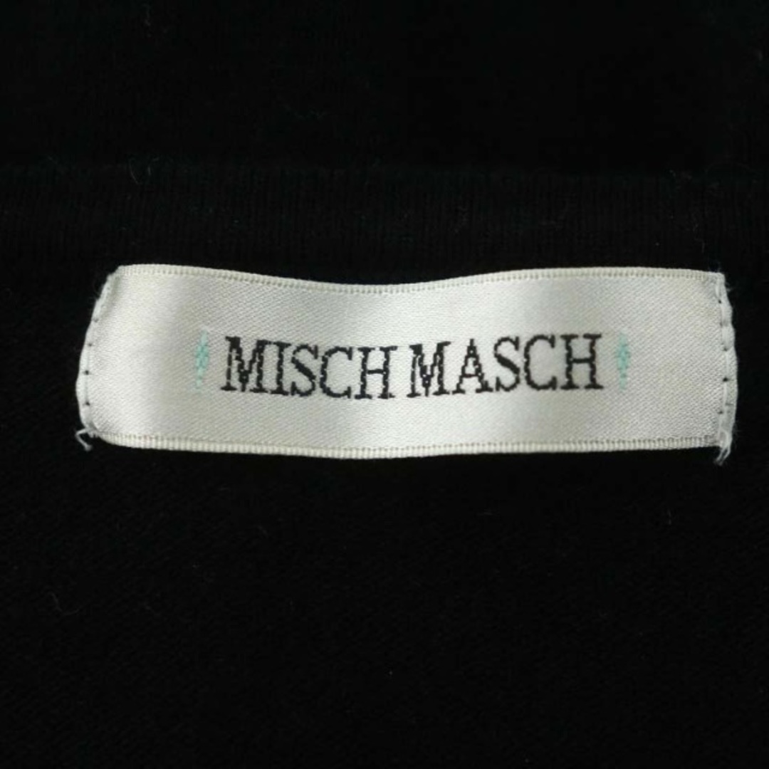 MISCH MASCH(ミッシュマッシュ)のミッシュマッシュ クルーネックカーディガン ニット 長袖 M 黒 ブラック レディースのトップス(カーディガン)の商品写真