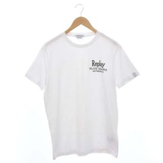 リプレイ(Replay)のリプレイ ロゴプリントTシャツ カットソー 半袖 M 白 ホワイト(Tシャツ/カットソー(半袖/袖なし))