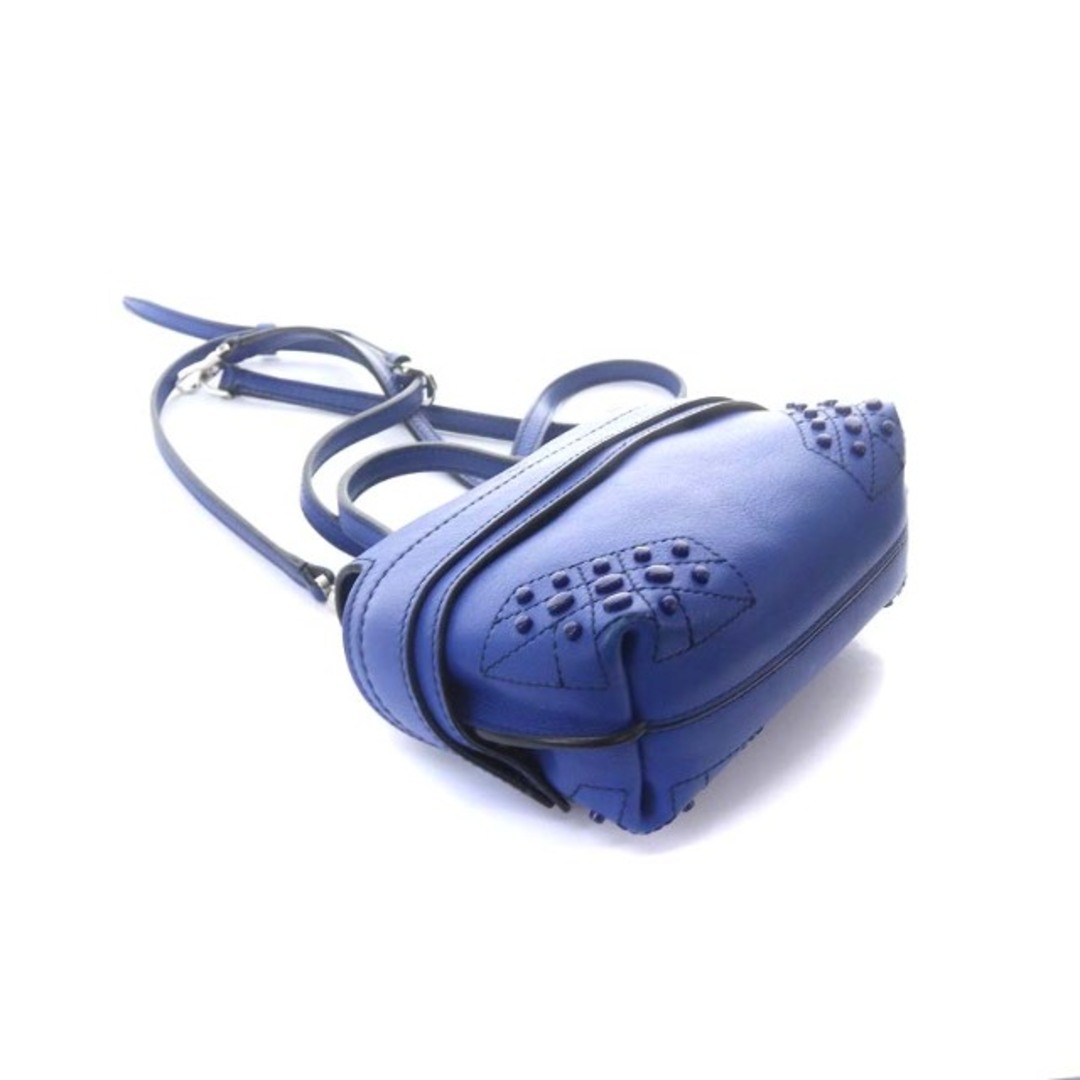 TOD'S(トッズ)のトッズ ウェーブバッグ ミニショルダー ハンドバッグ ワンハンドル 青 レディースのバッグ(ハンドバッグ)の商品写真