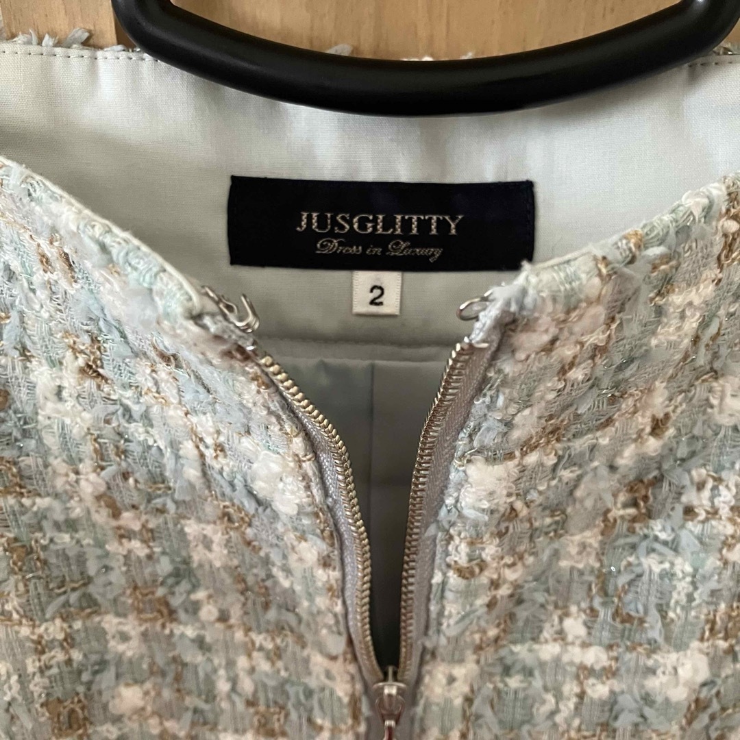 JUSGLITTY(ジャスグリッティー)のタイトスカート　ツイード レディースのスカート(ひざ丈スカート)の商品写真