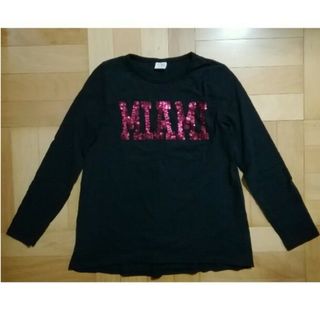 ザラキッズ(ZARA KIDS)のZARA♥KIDS★Girls💗長袖TシャツMIAMI💙カットソー黒164(Tシャツ/カットソー)