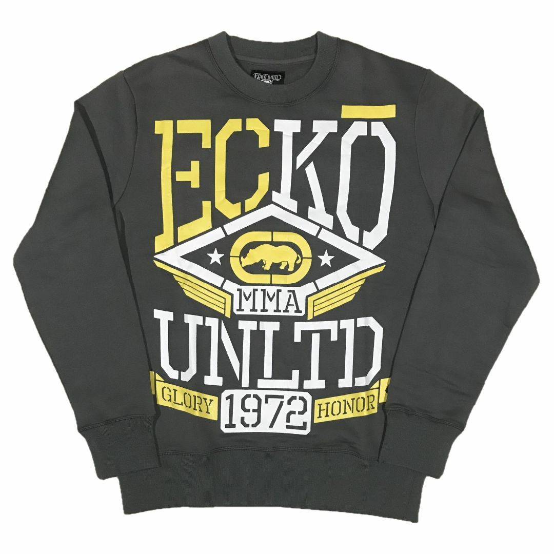 ECKŌ UNLTD（ECKO UNLTD）(エコーアンリミテッド)のエコーアンリミテッド スウェット クルーネック トレーナー チャコール M メンズのトップス(スウェット)の商品写真