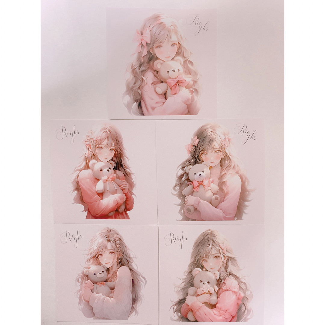 女の子ステッカー5枚set エンタメ/ホビーのコレクション(ノベルティグッズ)の商品写真