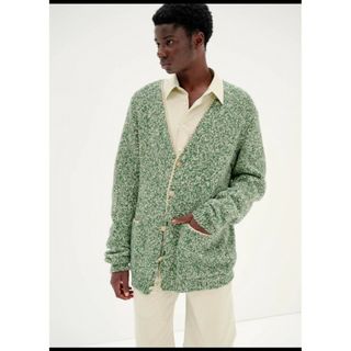 オーラリー(AURALEE)のAURALEE SILK WOOL CAMEL MIX KNITCARDIGAN(ニット/セーター)