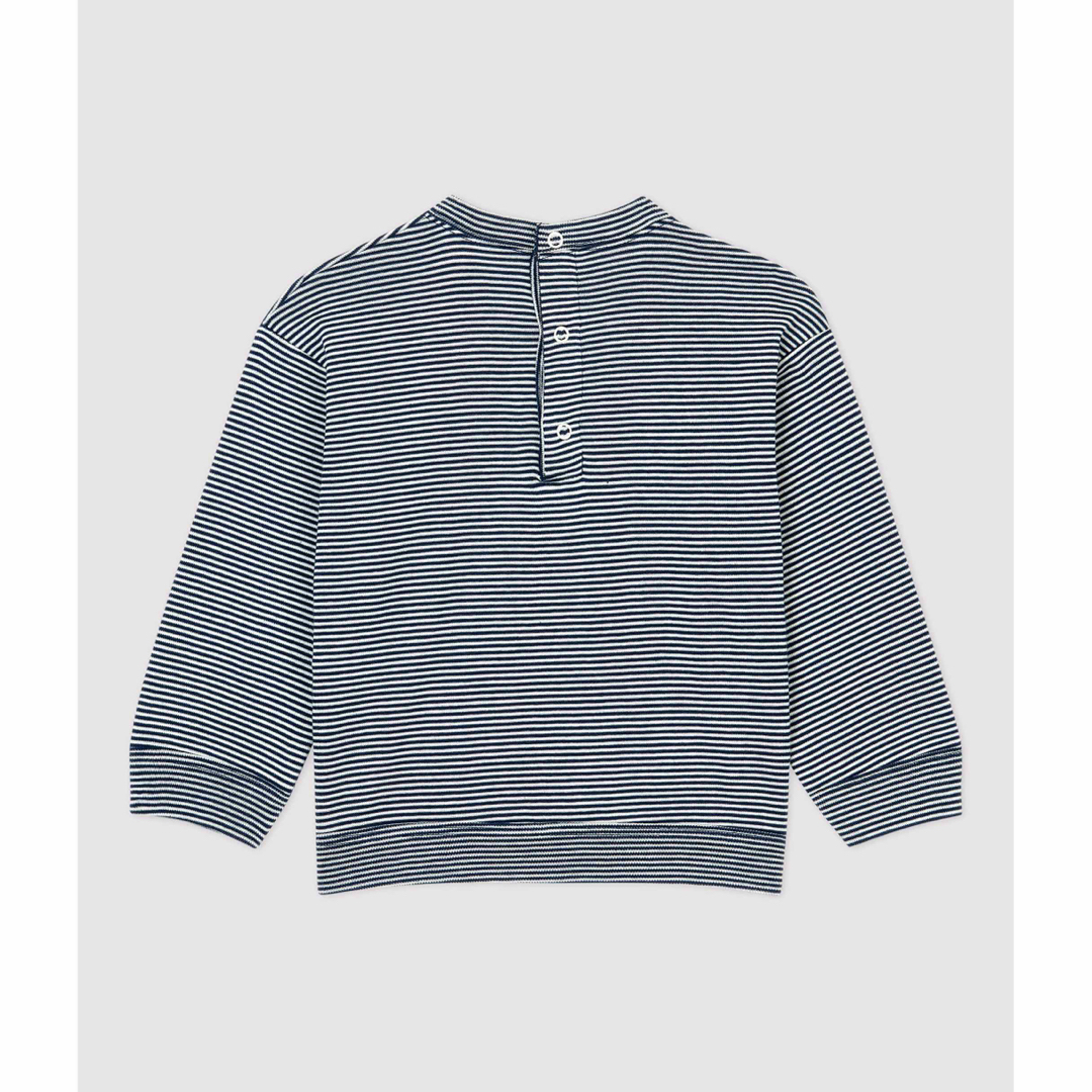 PETIT BATEAU(プチバトー)のプチバトー　ミラレプリント長袖Ｔシャツ　ボーダー　チーター　アニマル　ヒョウ キッズ/ベビー/マタニティのベビー服(~85cm)(トレーナー)の商品写真