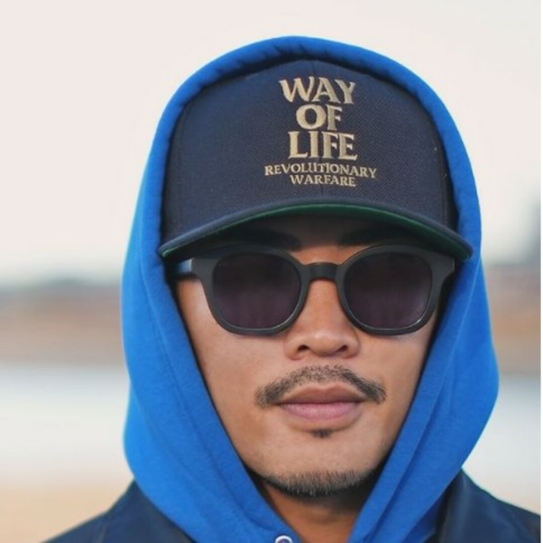 RATS - 【数原龍友着用】EMBROIDERY CAP NAVY x SILVERGRAYの RATS - 【数原龍友着用】EMBROIDERY CAP NAVY x SILVERGRAYの
