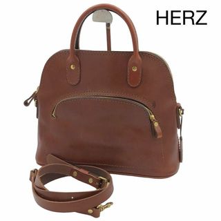 ヘルツ(HERZ)のヘルツ 2way レザー ハンドバッグ ショルダーバッグ ヌメ革(ショルダーバッグ)