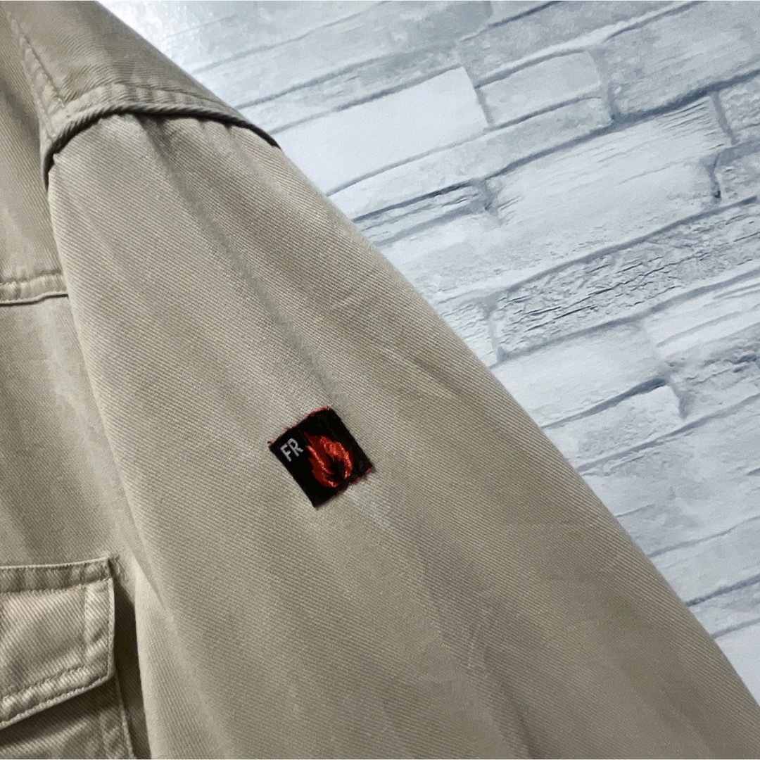 REDWING(レッドウィング)のRED WING　ワークシャツ　ジャケット　ベージュ　ロゴ　USA古着　90s メンズのトップス(シャツ)の商品写真