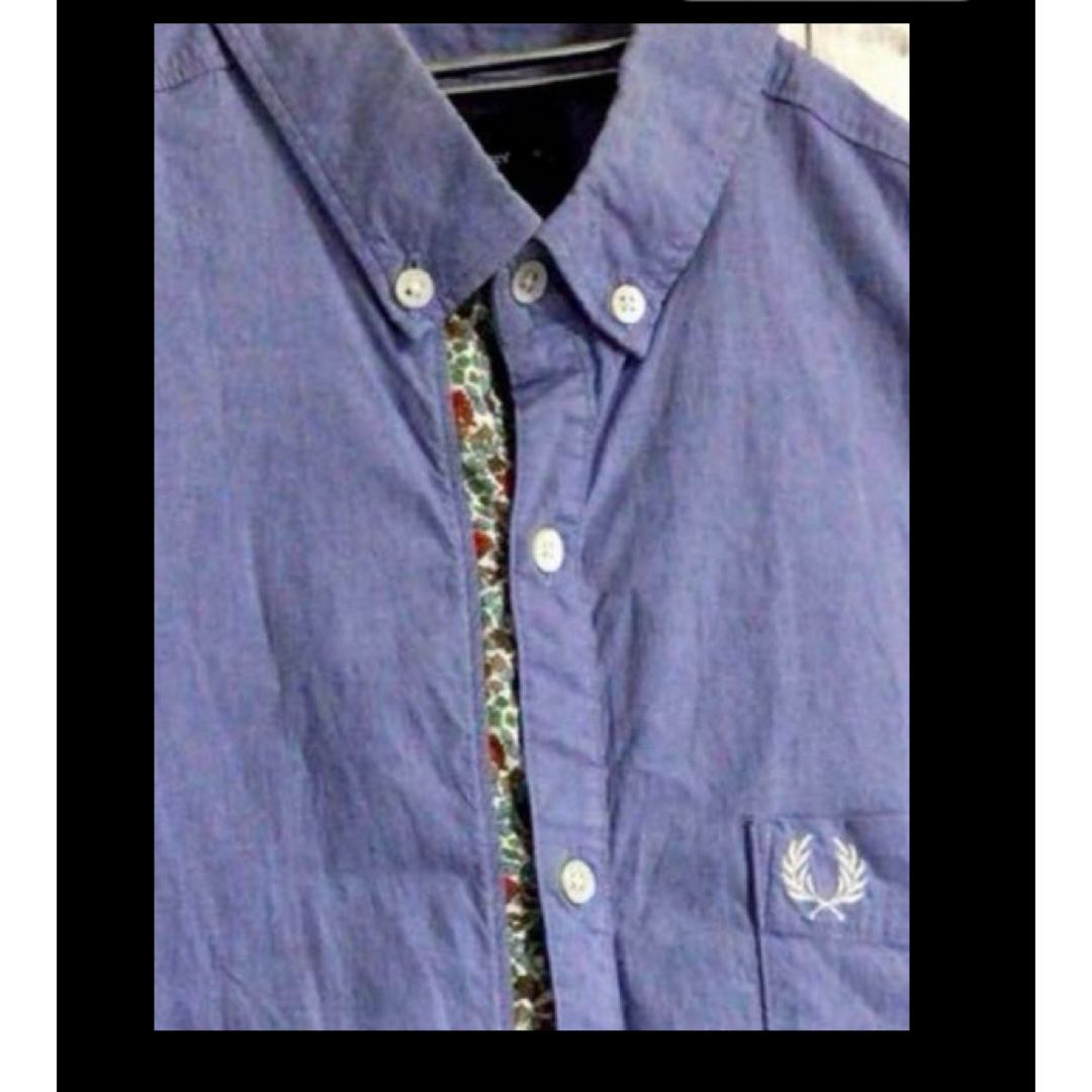 FRED PERRY(フレッドペリー)のフレッドペリーライトブルー×花柄コットンBD メンズのトップス(シャツ)の商品写真