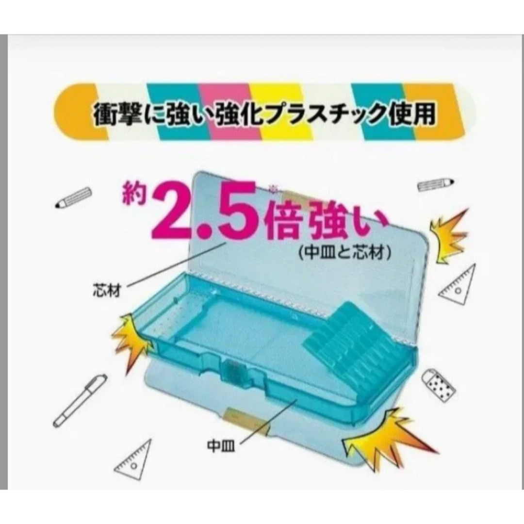 クツワ ペンケース マグネット筆入 タフクリア ミントグリーン 筆箱 インテリア/住まい/日用品の文房具(ペンケース/筆箱)の商品写真