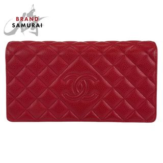 ミニコレ専用シャネル 長財布 CHANEL マトラッセ キャビアスキン