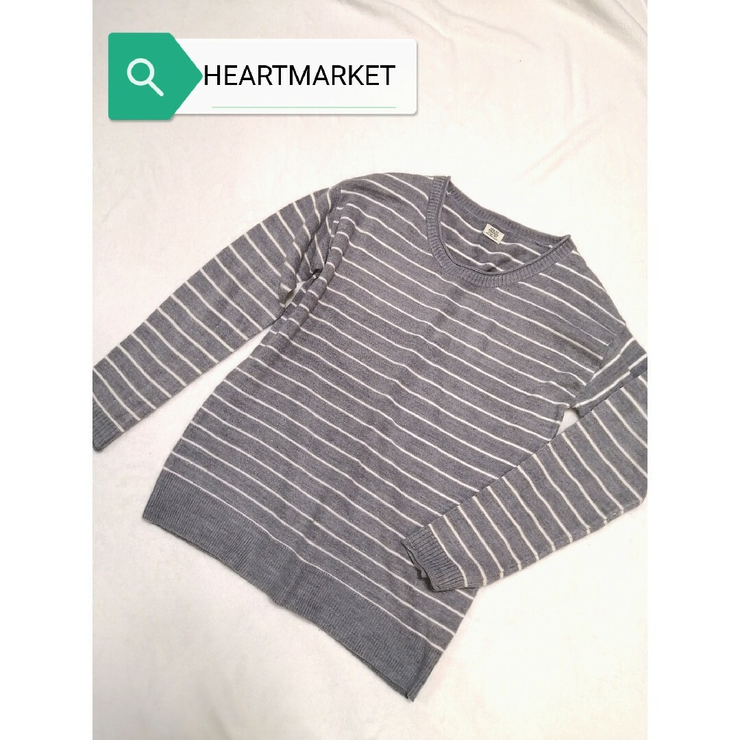 Heart Market(ハートマーケット)の【HEARTMARKET 】レディース・ニット・ボーダー長袖・FREESIZE レディースのトップス(ニット/セーター)の商品写真