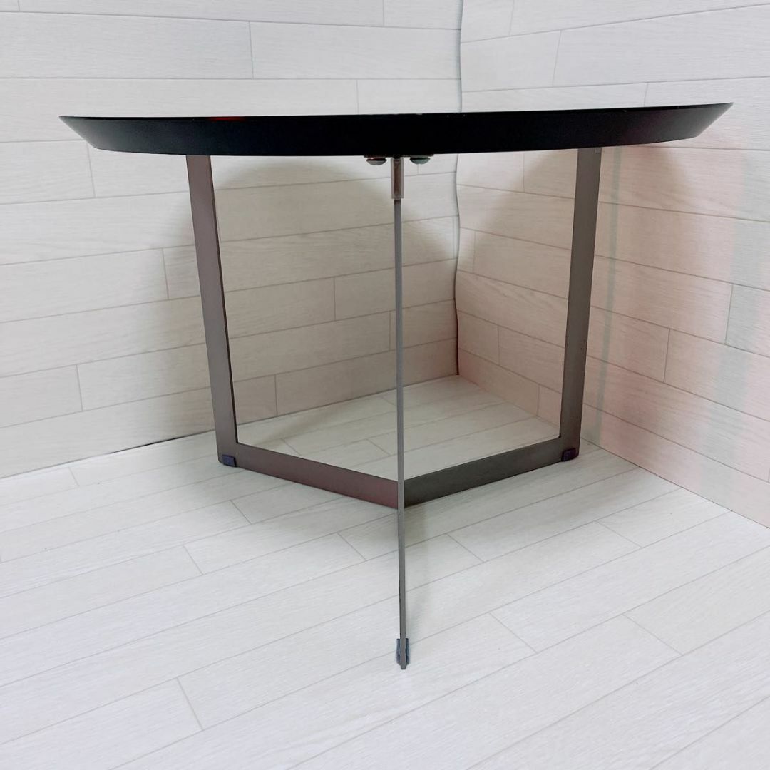 パモウナ センターテーブル サイドテーブル 鏡面仕上げ モダン 高級 良品 黒リビング