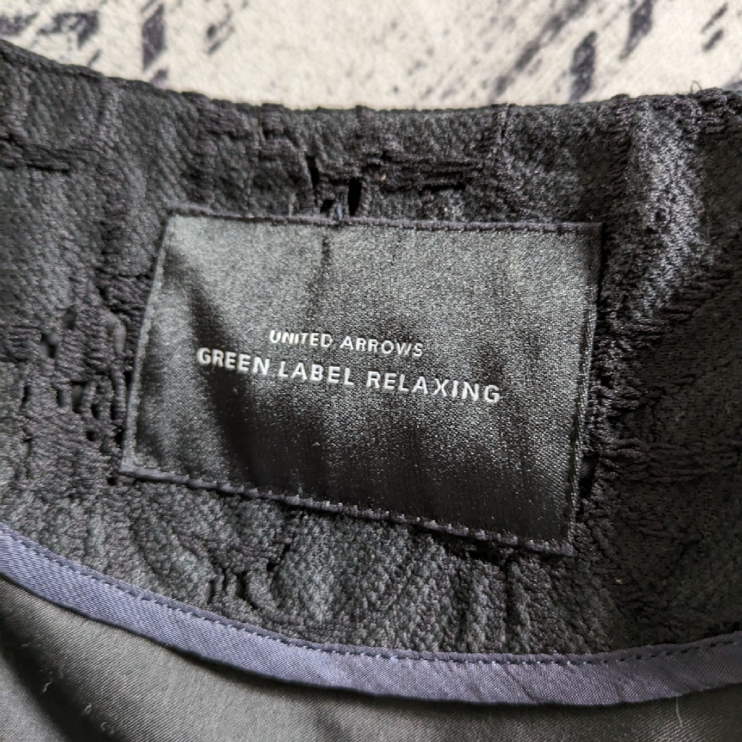 UNITED ARROWS green label relaxing(ユナイテッドアローズグリーンレーベルリラクシング)のブラックレースジャケット レディースのジャケット/アウター(ノーカラージャケット)の商品写真