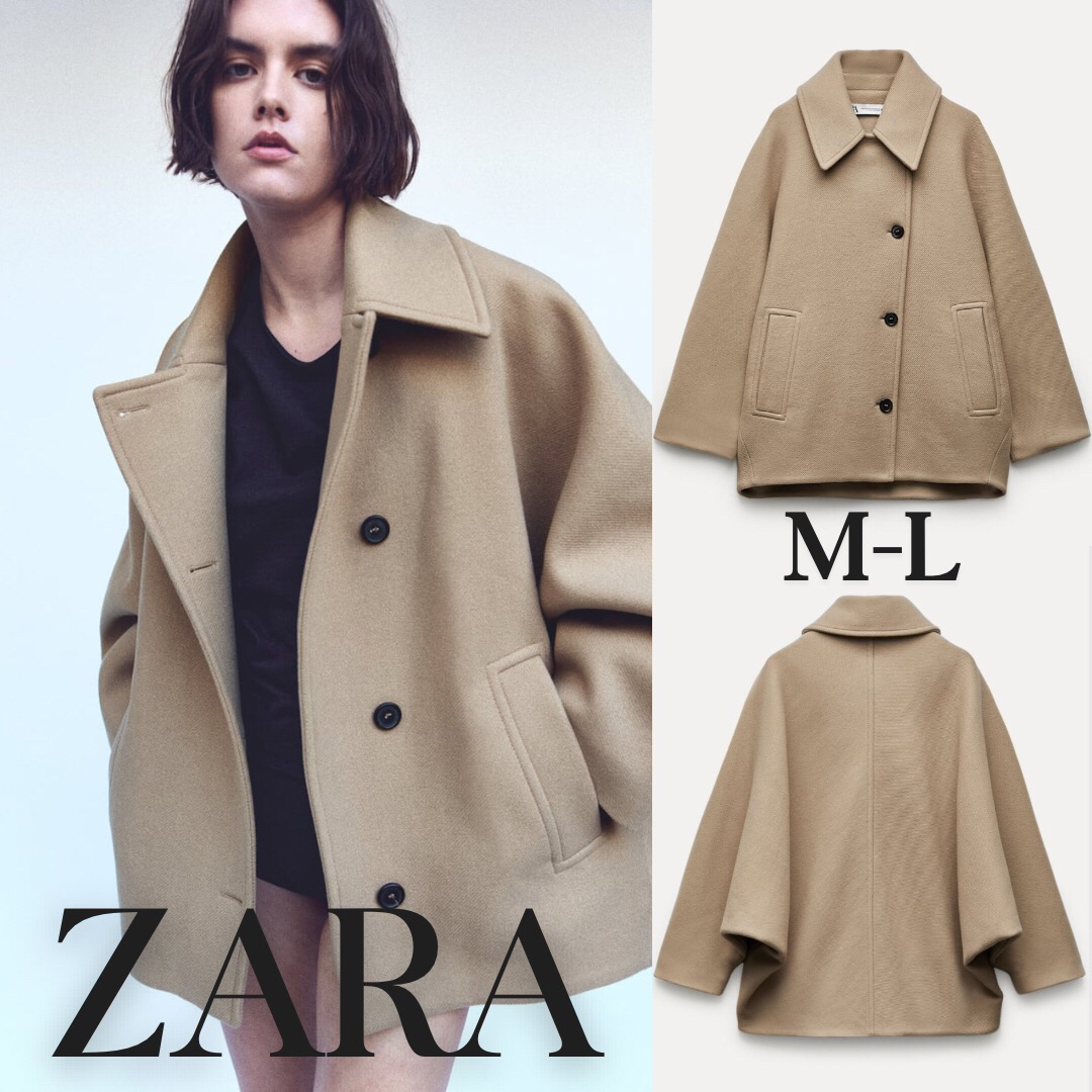 コートZARA ZW COLLECTION オーバーサイズ ショートコート M-L - その他