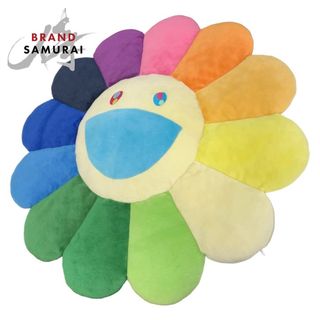 希少 美品 村上隆 カイカイキキ kaikaikiki マルチカラー レインボー コットン フラワークッション 150cm 特大 ビッグサイズ 404512 【中古】(その他)