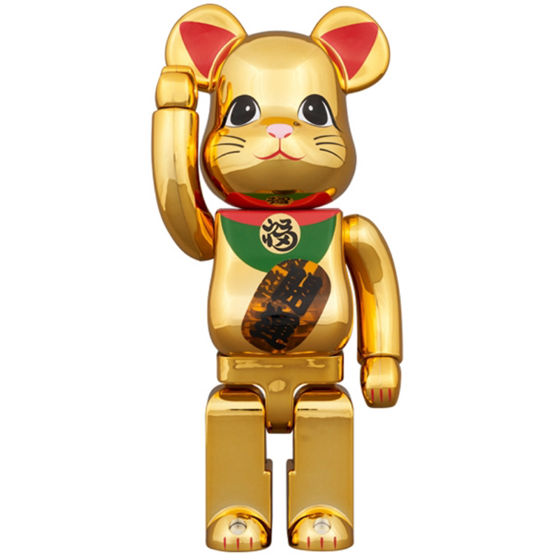 新品未開封 BE@RBRICK 招き猫 開運 金メッキ 発光 400％  エンタメ/ホビーのフィギュア(その他)の商品写真