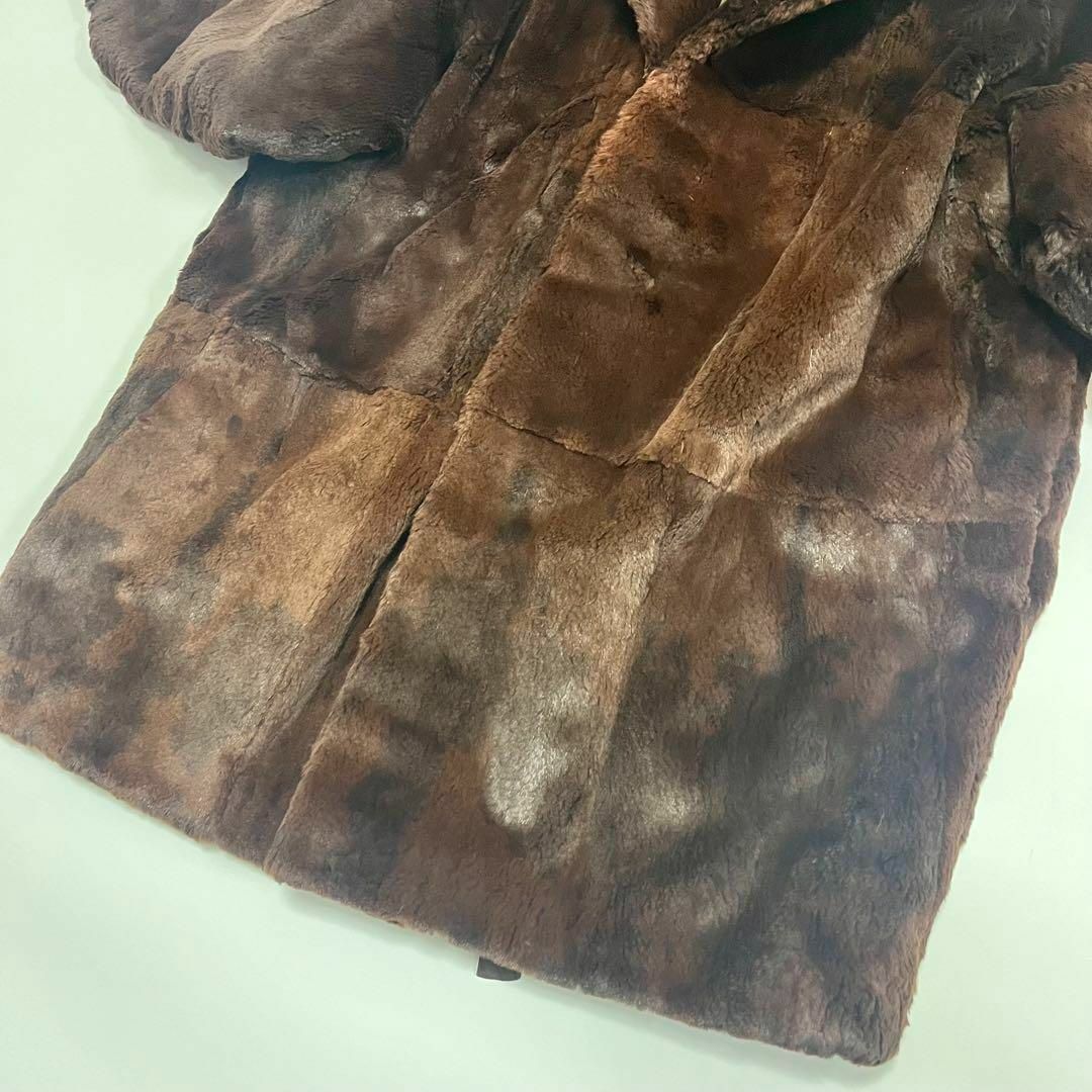 シェアードラビットファーコート/毛皮/着物用/和装/羽織り/ブラウン レディースのジャケット/アウター(毛皮/ファーコート)の商品写真