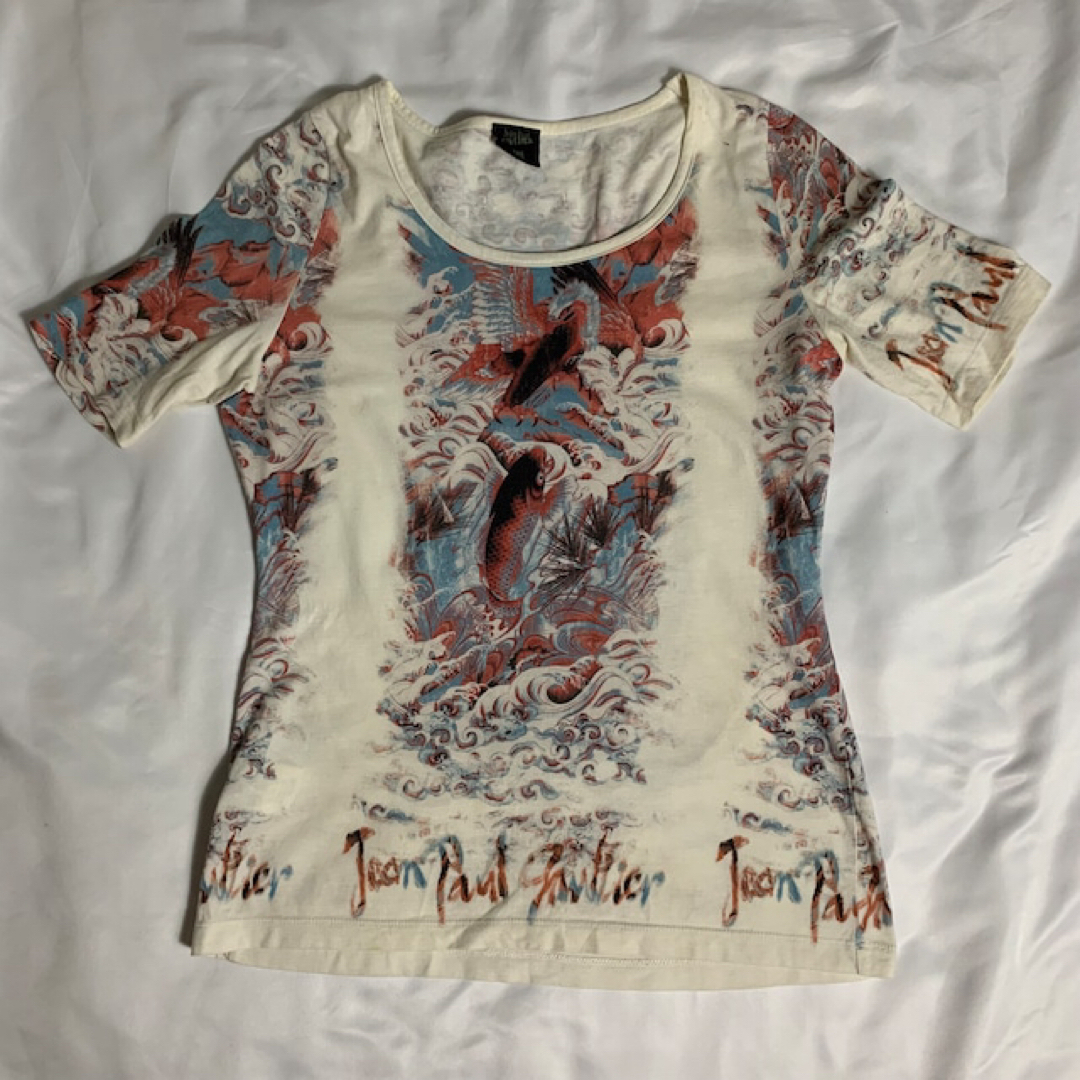 jean paul GAULTIER 【ジャンポールゴルチェ】和柄柄　Tシャツ約56cm 身幅