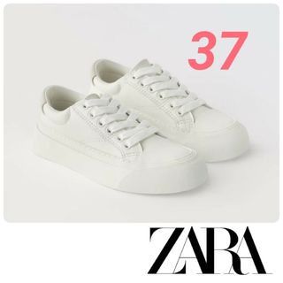 ZARA - 新品未使用 ザラ ZARA バレエ フラット スニーカー 36 ホワイト ...