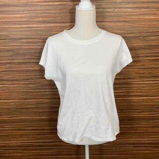 ユニクロ(UNIQLO)のユニクロ UNIQLO Tシャツ Mサイズ 白 ホワイト 無地 半袖(Tシャツ/カットソー(半袖/袖なし))