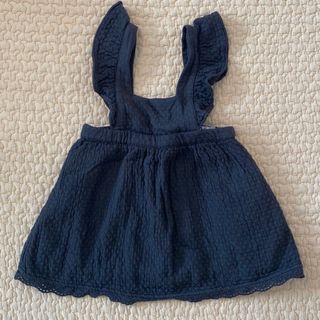 ザラキッズ(ZARA KIDS)の【ZARA】ザラキッズ　ワンピース　黒　ジャンパースカート(ワンピース)