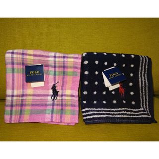 ポロラルフローレン(POLO RALPH LAUREN)の新品未使用！ポロラルフローレン　タオルハンカチ2枚(ハンカチ)