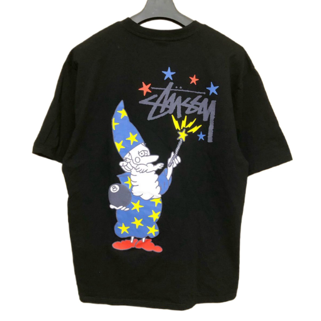 STUSSY(ステューシー)のステューシー STUSSY 筆記体ロゴ ウィザード 半袖 Tシャツ L ブラック メンズのトップス(Tシャツ/カットソー(半袖/袖なし))の商品写真