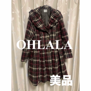OHLALA  コート　かわいい　Lサイズ　美品(ロングコート)